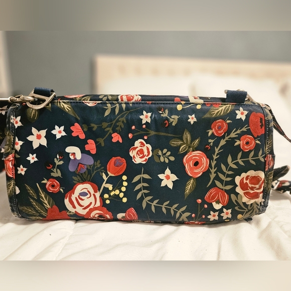 Ju-Ju-Be Navy Blue and Red Midnight Posy Floral Baby Bag - Picture 3 of 8
